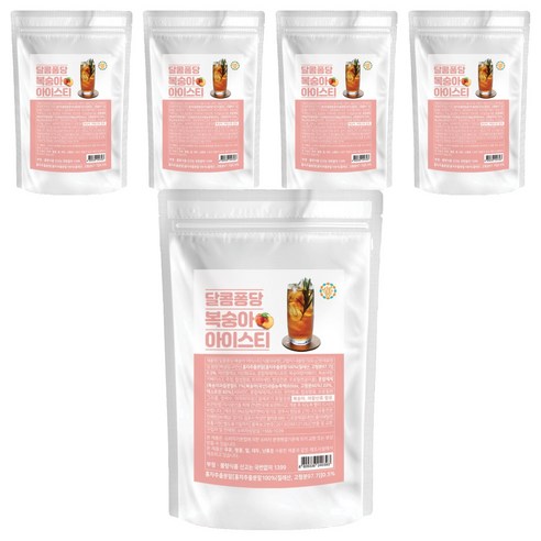 달콤퐁당 복숭아 아이스티 파우더, 500g, 1개입, 5개