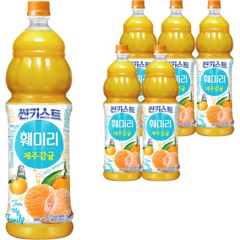 해태htb 썬키스트 훼미리 제주감귤, 1.5L, 6개