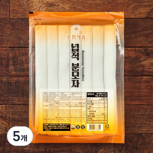 호영식품 넙적 분모자, 300g, 5개