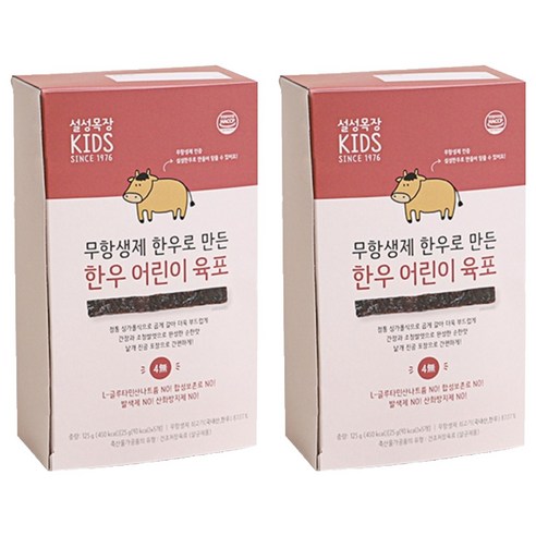 설성목장 무항생제 한우로 만든 한우 어린이 육포 25g, 쇠고기 육포맛, 10개