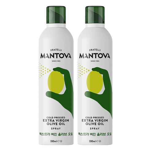만토바 엑스트라 버진 올리브오일 스프레이, 330ml, 2개