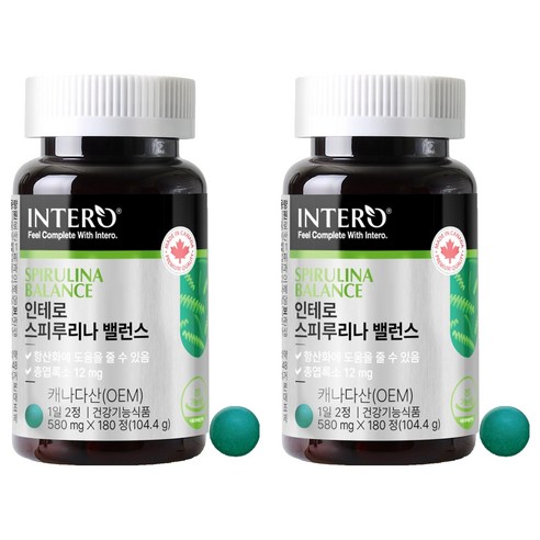 인테로 스피루리나 밸런스 104.4g, 2개