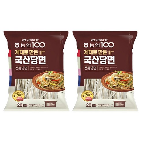 농협식품 제대로 만든 국산 전통당면, 400g, 2개