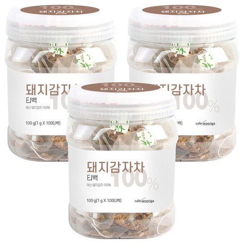 우리가스토리 카페우리가 볶은 돼지감자차, 1g, 100개입, 3개