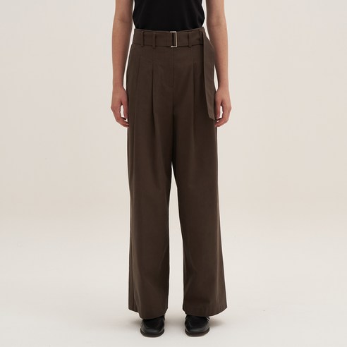 플램 여성용 single belt pants
