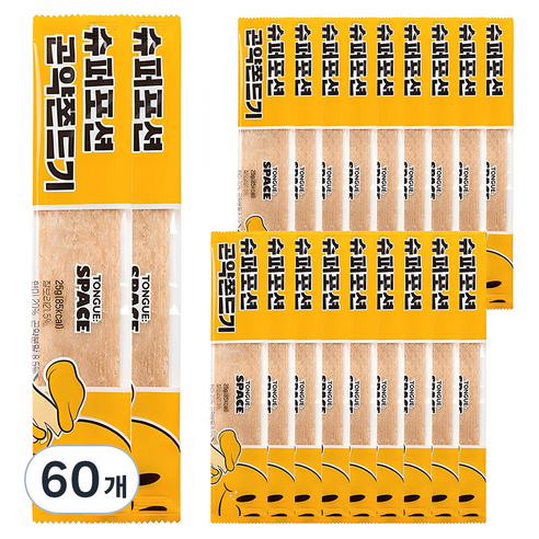 텅스페이스 슈퍼포션 곤약쫀드기, 25g, 60개