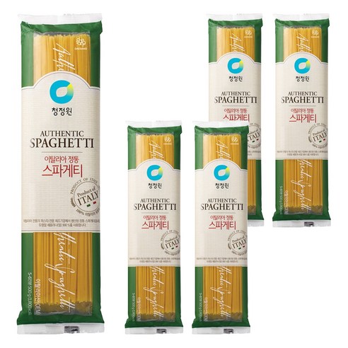 청정원 이탈리아 정통 스파게티면, 500g, 5개