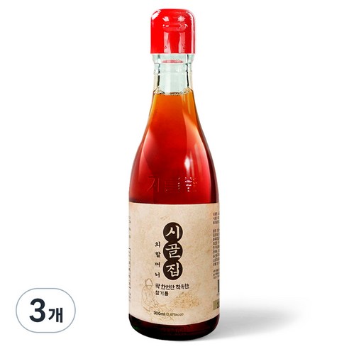 시장쏙 시골집 외할머니 참기름, 300ml, 3개