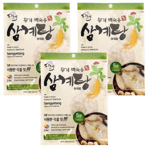 다예 황기 백숙용 삼계탕 부재료, 3개, 20g
