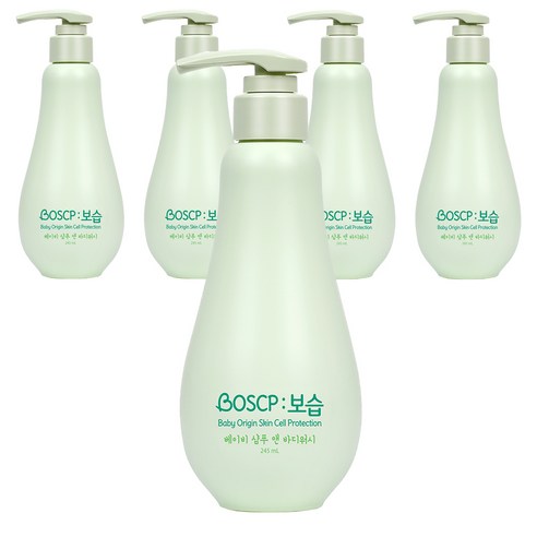 보습 베이비 샴푸 앤 바디워시, 245ml, 5개