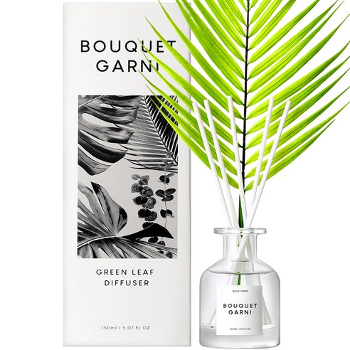 부케가르니 그린리프 아레카야자 디퓨저, 블랙체리, 150ml, 1개