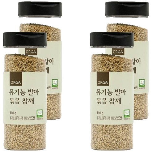 올가홀푸드 발아 볶음 참깨, 110g, 4개