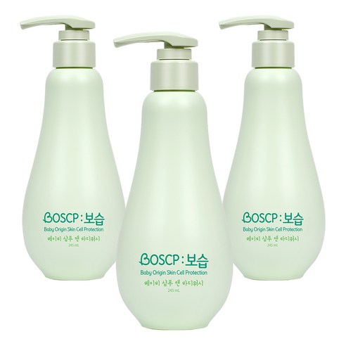 보습 베비언스 베이비 샴푸 앤 바디워시, 245ml, 3개