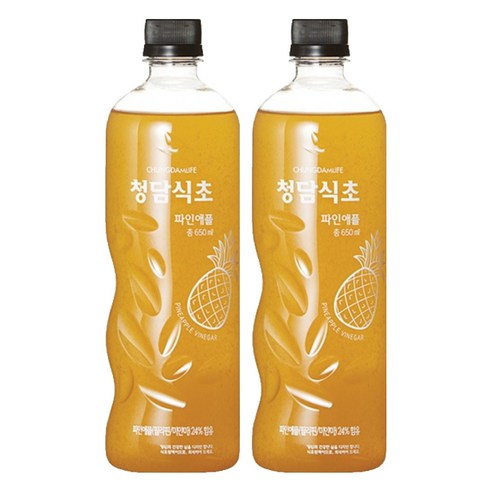 청담식초 파인애플식초, 650ml, 2개