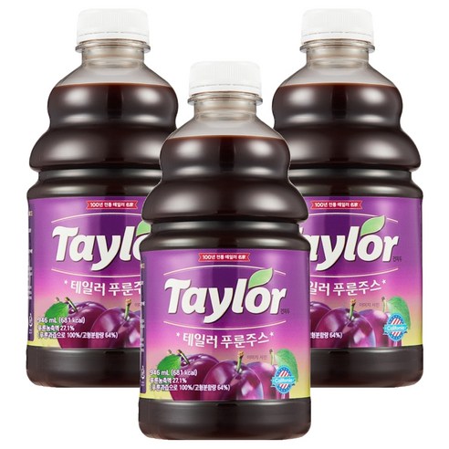 테일러 푸룬주스, 946ml, 3개