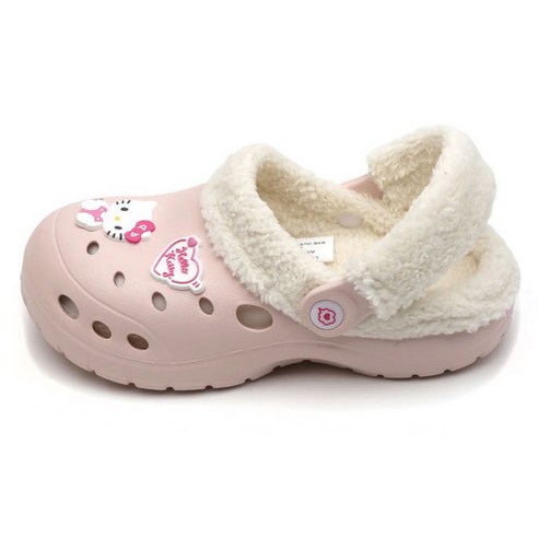겨울을 위한 따뜻함과 편안함: 산리오 여성용 헬로키티 쉐르파 방한 샌들