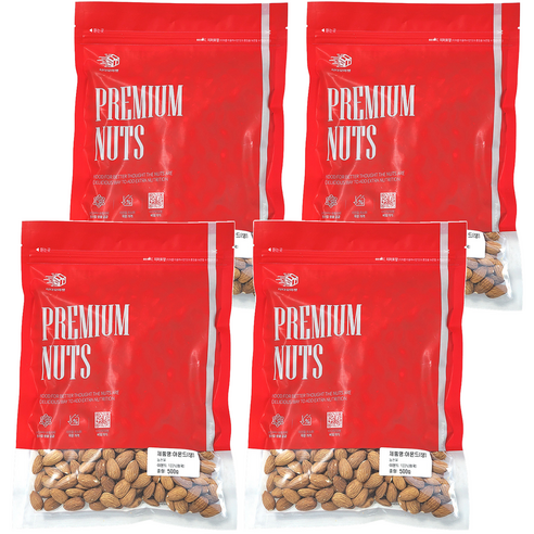 다다모마켓 생아몬드, 500g, 4개