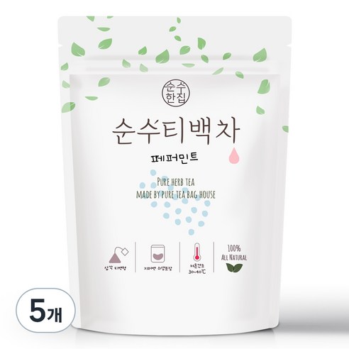 순수한집 순수티백차 페퍼민트차, 1g, 50개입, 5개