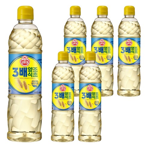 오뚜기 3배 양조식초, 6개, 900ml
