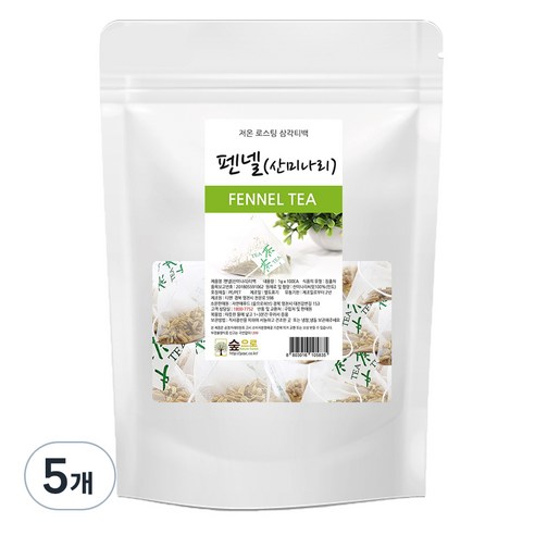 숲으로허브 펜넬 산미나리 삼각티백, 1g, 100개입, 5개