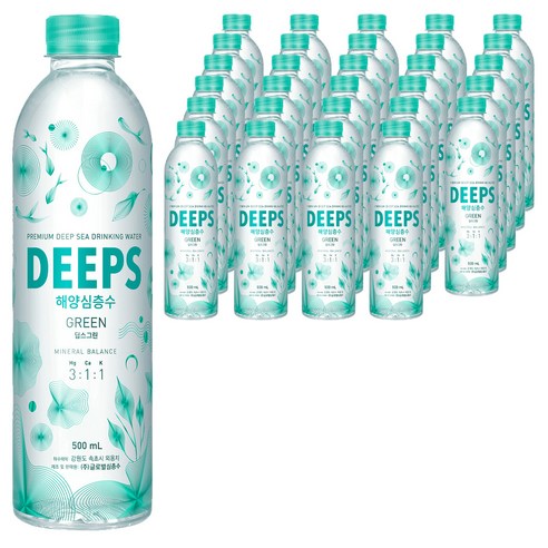 딥스 해양심층수 그린, 500ml, 80개