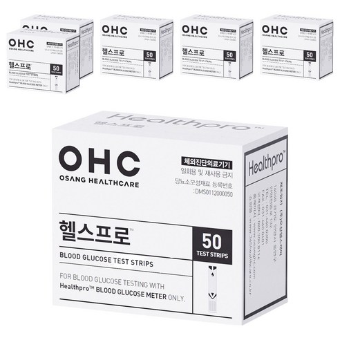 오상헬스케어 헬스프로 개인용혈당검사지, 6개, 25개입
