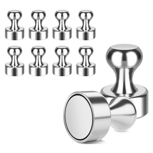 디오셀 체스형 자석 후크 12mm, 실버, 10개