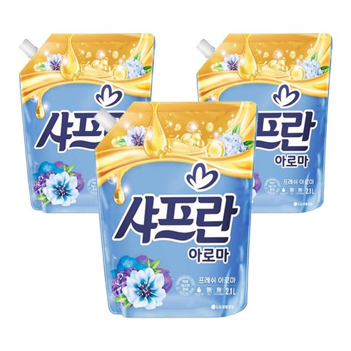 LG생활건강 샤프란 아로마 프레쉬 2.1L 리필, 6.3L, 5개