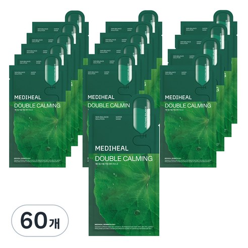 메디힐 더블 카밍 워터 마스크 20ml, 1개입, 60개