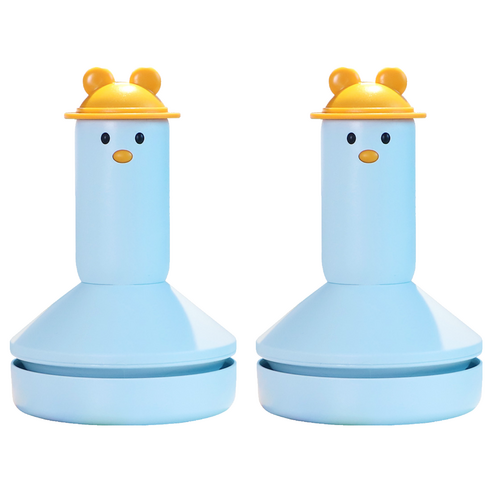 아이존 안녕오리 책상 지우개 진공청소기, 블루, 2개