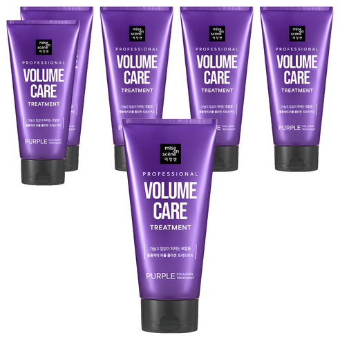 미쟝센 볼륨케어 퍼플 콜라겐 트리트먼트 프루티 플로럴향, 330ml, 6개