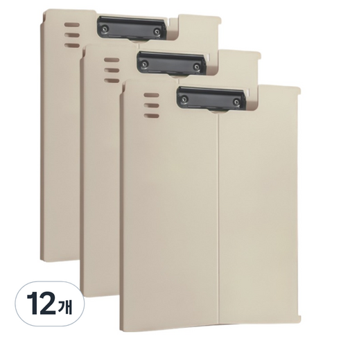 모던베이스 파스텔 스탠딩 덮개 클립보드 A4 315 x 235 mm, 베이지, 12개