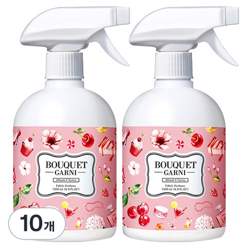 부케가르니 섬유탈취제 블랙체리 본품, 500ml, 10개