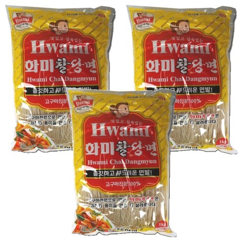 화미 찰당면, 1kg, 3개