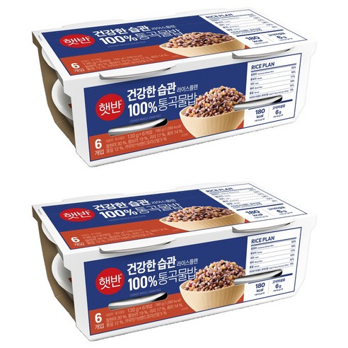 햇반 통곡물밥, 130g, 12개