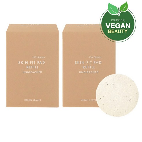 어반리브즈 무표백타입 스킨 핏 패드 리필형 120p, 120개, 4개