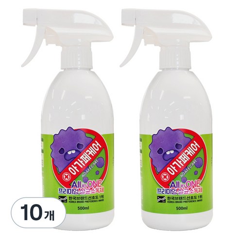 아가페케어 살균 소독제, 500ml, 10개