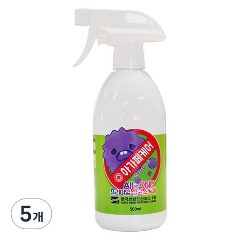 아가페케어 올인원 프리미엄 살균소독제, 500ml, 5개