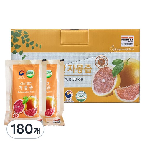 싱싱 빨간 자몽즙, 100ml, 180개