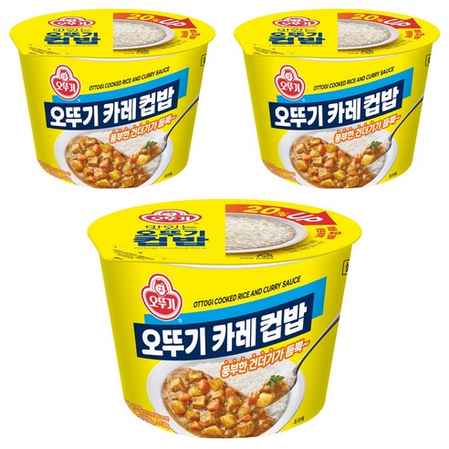 오뚜기 카레 컵밥, 320g, 3개