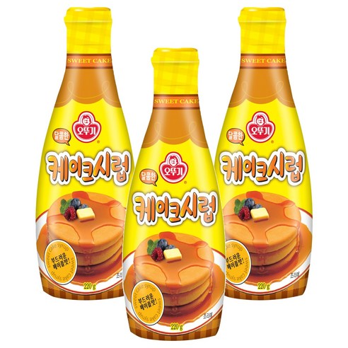 오뚜기 달콤한 케이크 시럽, 220g, 3개