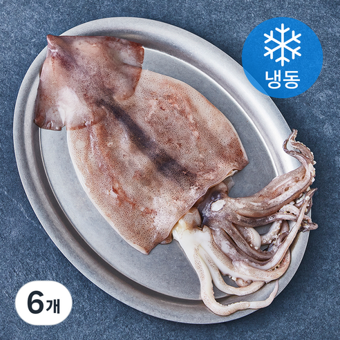 청해명가 두툼한 손질 오징어 (냉동), 6개, 250g