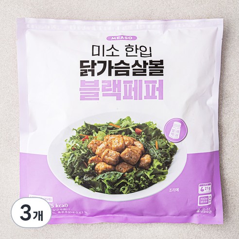 미소 닭가슴살볼 블랙페퍼 5개입, 500g, 3개