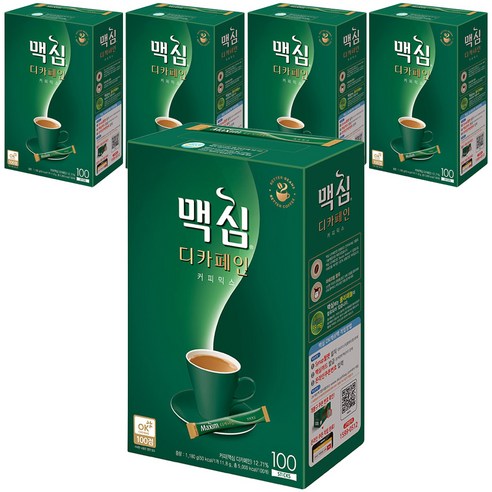 맥심 디카페인 커피믹스, 100개입, 5개