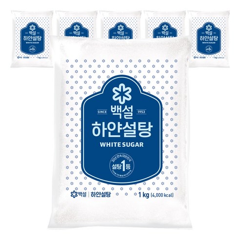 백설 하얀설탕, 1kg, 6개