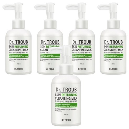 시드물 닥터트럽 스킨 리터닝 클렌징 밀크, 200ml, 5개