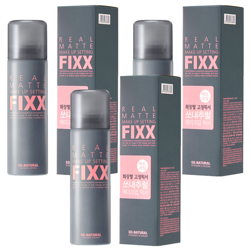 쏘내추럴 리얼 매트 메이크업 세팅 픽서, 75ml, 3개