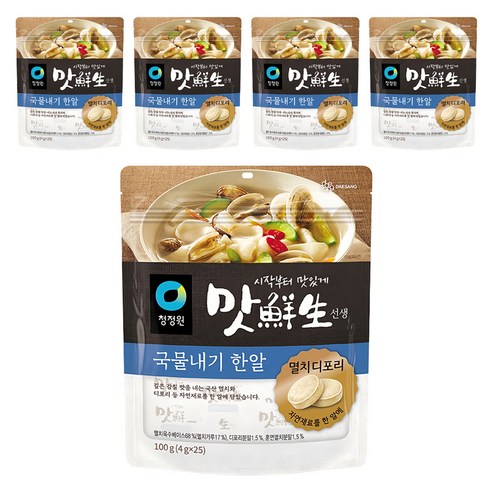 맛선생 멸치디포리 국물내기 한알, 100g, 5개