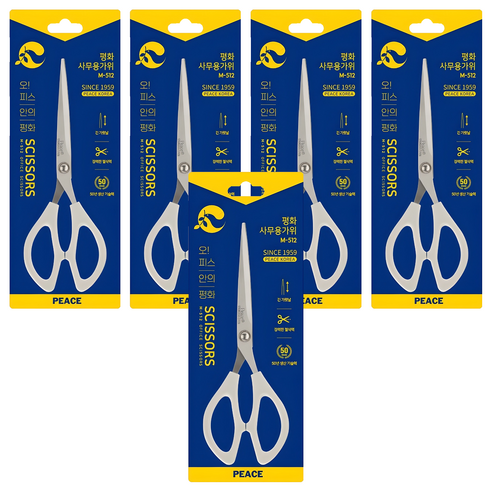 피스코리아 오피스 가위 M-512, 랜덤발송, 5개