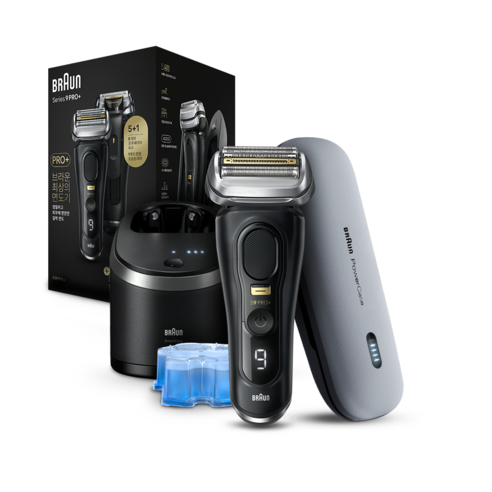 BRAUN 시리즈 9 PRO+ 면도기 세트 9570cc, 블랙